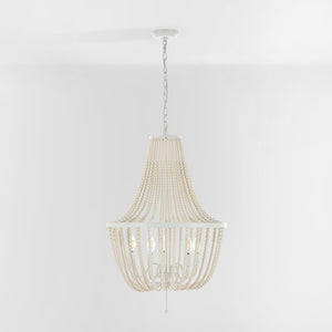 Safavieh ELANIE, Modern 5-Light Extendable Pendant for Sophisticated Illumination in Dining and Living Spaces Cream PND4140B