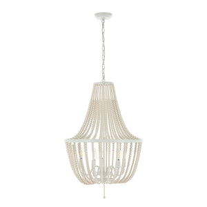 Safavieh ELANIE, Modern 5-Light Extendable Pendant for Sophisticated Illumination in Dining and Living Spaces Cream PND4140B