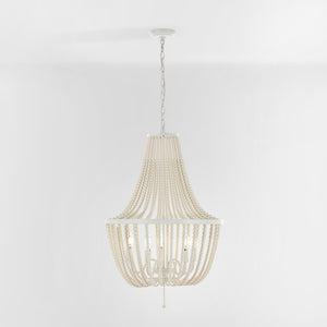 Safavieh ELANIE, Modern 5-Light Extendable Pendant for Sophisticated Illumination in Dining and Living Spaces Cream PND4140B