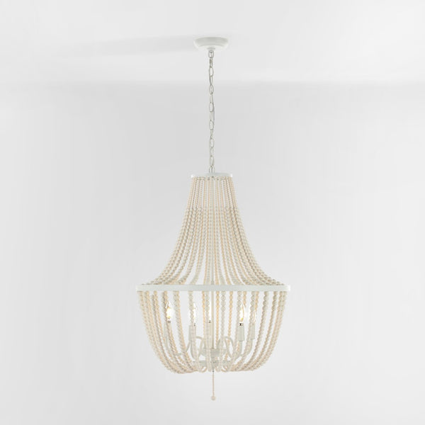 Safavieh ELANIE, Modern 5-Light Extendable Pendant for Sophisticated Illumination in Dining and Living Spaces Cream PND4140B