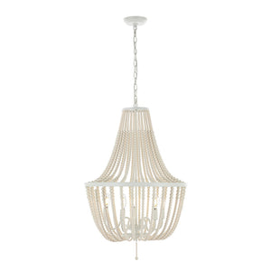 Safavieh ELANIE, Modern 5-Light Extendable Pendant for Sophisticated Illumination in Dining and Living Spaces Cream PND4140B