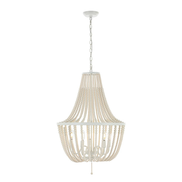 Safavieh ELANIE, Modern 5-Light Extendable Pendant for Sophisticated Illumination in Dining and Living Spaces Cream PND4140B