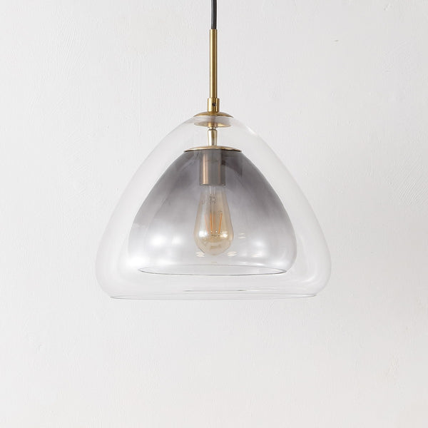 Safavieh Eclipse, 14 Inch, Smoke Grey/Brass, Glass/Iron Pendant Smoke Grey / Brass 14 x 14 x 17-76