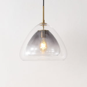 Safavieh Eclipse, 14 Inch, Smoke Grey/Brass, Glass/Iron Pendant Smoke Grey / Brass 14 x 14 x 17-76