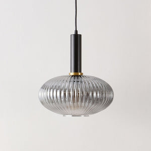 Safavieh ZEON, 12-Inch Smoke Grey Glass & Black Iron Pendant Light for Modern Elegance in Any Space PND4150A