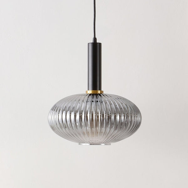 Safavieh ZEON, 12-Inch Smoke Grey Glass & Black Iron Pendant Light for Modern Elegance in Any Space PND4150A