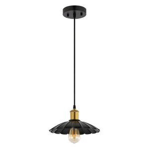 Safavieh NOVAIRE, 10-Inch Modern Black and Brass Iron Pendant Light for Stylish Home Décor and Versatile Use PND4153A