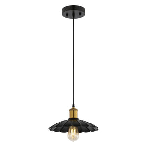 Safavieh NOVAIRE, 10-Inch Modern Black and Brass Iron Pendant Light for Stylish Home Décor and Versatile Use PND4153A