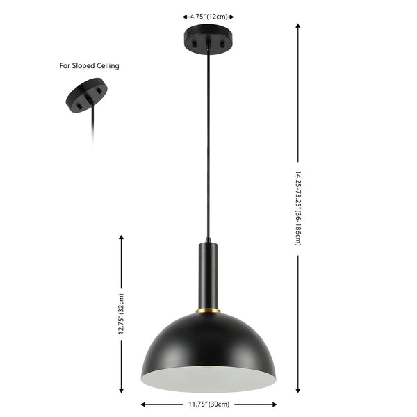 Safavieh Montecito 12 Inch Pendant XII23 Black  PND4154A