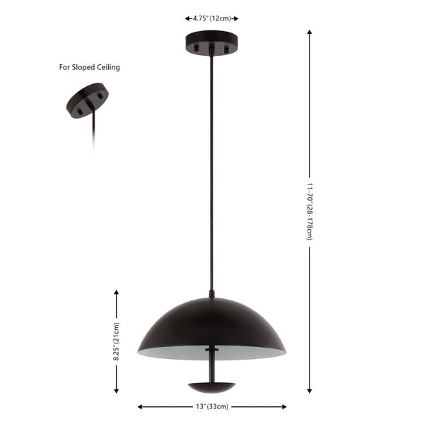 Safavieh LYBRIN, Modern 3-Light Adjustable Pendant Light in Matte Black Iron for Dining & Living Spaces PND4156A