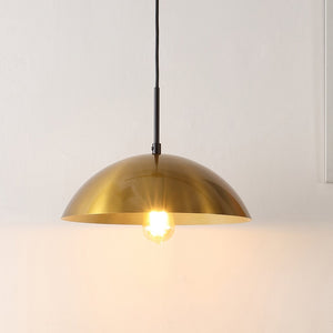 Safavieh JORDEN, 14-Inch Brass and Black Iron Pendant Light, Stylish & Adjustable for Modern Interiors PND4157A