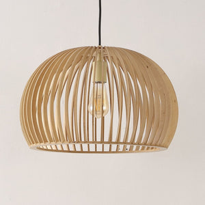 Safavieh MESA, 17.75 INCH Extendable Pendant Light - Natural Wood & Iron Design for Versatile Home Style PND4160A