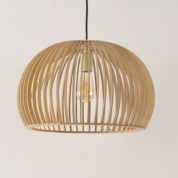 Safavieh MESA, 17.75 INCH Extendable Pendant Light - Natural Wood & Iron Design for Versatile Home Style PND4160A