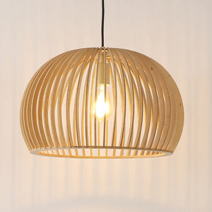 Safavieh MESA, 17.75 INCH Extendable Pendant Light - Natural Wood & Iron Design for Versatile Home Style PND4160A
