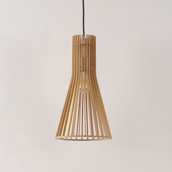 Safavieh SONJAY, 9.75" Natural MDF Wood & Iron Extendable Pendant Light – Customizable Height & Modern Design PND4161A