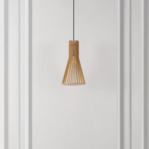 Safavieh SONJAY, 9.75" Natural MDF Wood & Iron Extendable Pendant Light – Customizable Height & Modern Design PND4161A