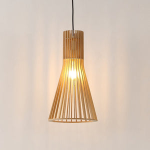 Safavieh SONJAY, 9.75" Natural MDF Wood & Iron Extendable Pendant Light – Customizable Height & Modern Design PND4161A