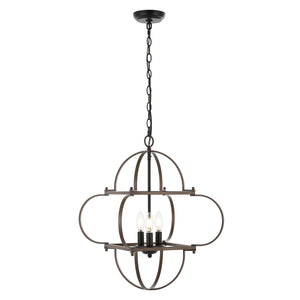 Safavieh Galvin, 4 Light, Black/Grey, Iron Pendant PND4163A