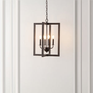 Safavieh Winter 4Lt 16" Pendant XII23 Walnut / Oil Rub Bronze Iron PND4164A