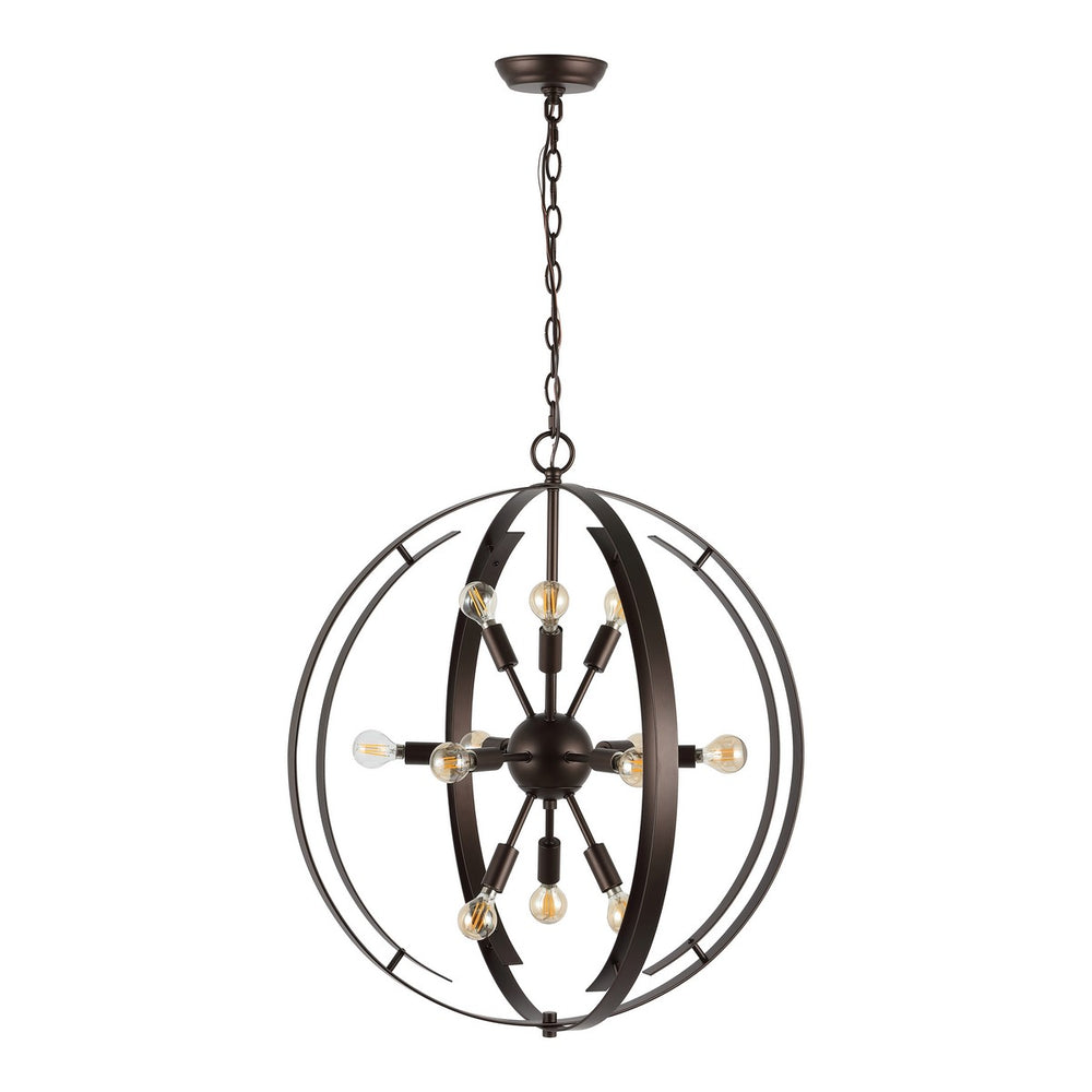 Safavieh Syosset 12Lt Pendant XII23 Oil Rub Bronze   PND4165A