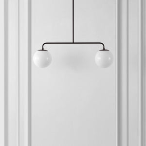 Safavieh CONYER, 2-Light Adjustable Pendant Light - Modern Black Iron & Glass Fixture for Stylish Spaces PND4166A