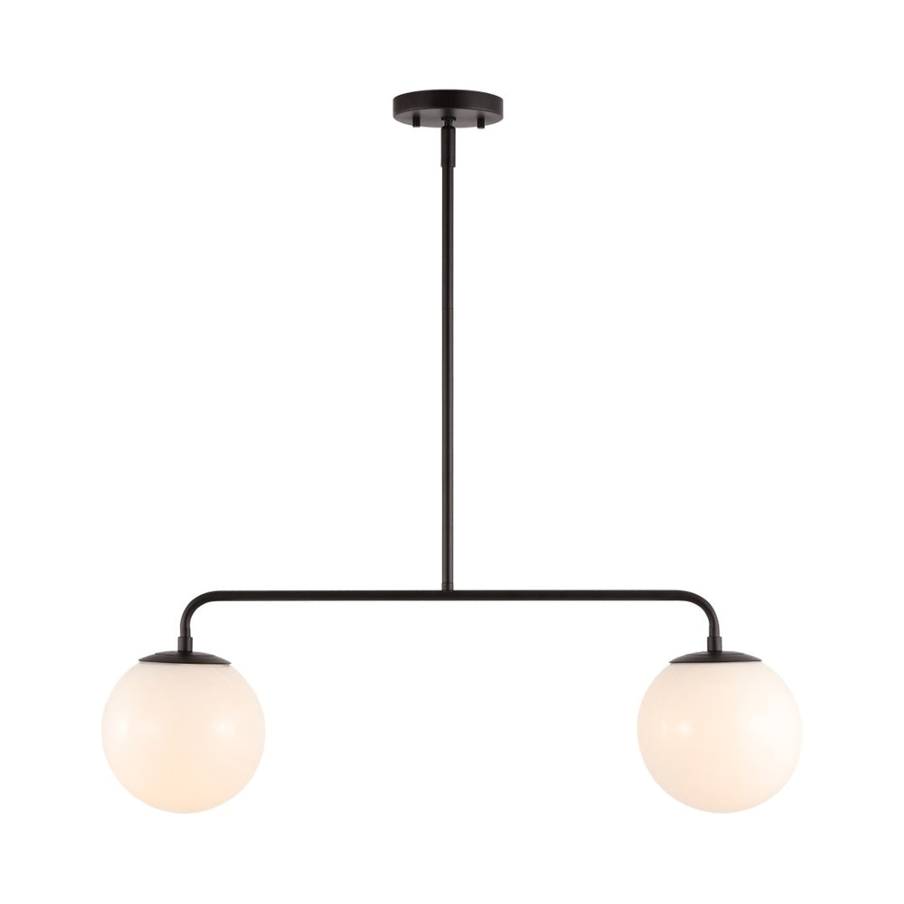 Safavieh CONYER, 2-Light Adjustable Pendant Light - Modern Black Iron & Glass Fixture for Stylish Spaces PND4166A