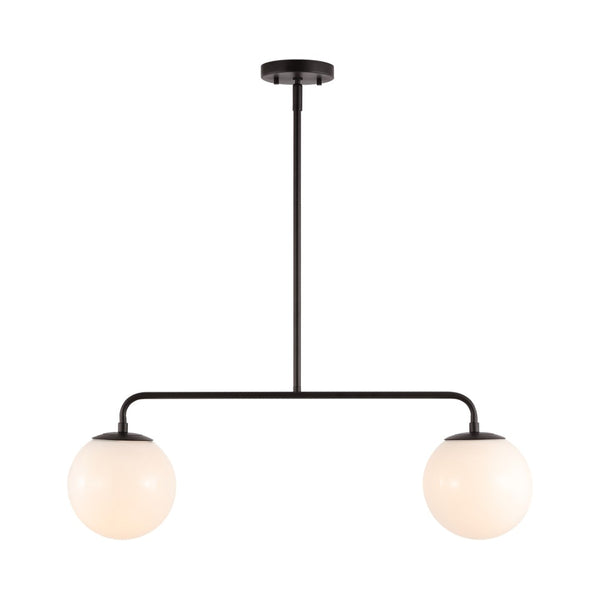 Safavieh CONYER, 2-Light Adjustable Pendant Light - Modern Black Iron & Glass Fixture for Stylish Spaces PND4166A