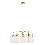 Safavieh Idelle, 5 Light, 26 Inch, Gold/Clear, Glass/Iron Pendant Gold/Clear PND4172A