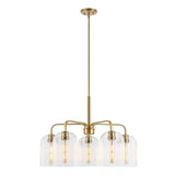 Safavieh Idelle, 5 Light, 26 Inch, Gold/Clear, Glass/Iron Pendant Gold/Clear PND4172A