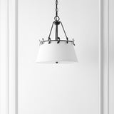 Safavieh Samora, 3 Light. 14 Inch, White/Black, Iron Pendant White/Black PND4176A