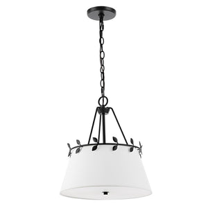 Safavieh Samora, 3 Light. 14 Inch, White/Black, Iron Pendant White/Black PND4176A