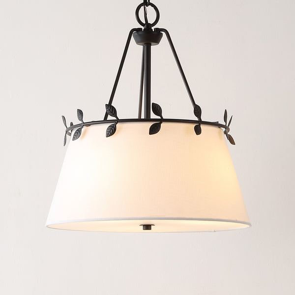 Safavieh Samora, 3 Light. 14 Inch, White/Black, Iron Pendant White/Black PND4176A