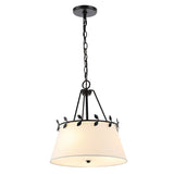 Safavieh Samora, 3 Light. 14 Inch, White/Black, Iron Pendant White/Black PND4176A