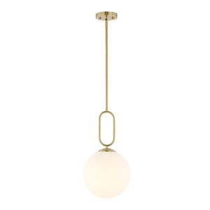 Safavieh DANVA, 10-Inch Adjustable Brass & Glass Pendant Light - Perfect for Dining, Entryways & High Ceilings PND4178A