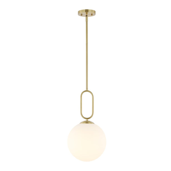 Safavieh DANVA, 10-Inch Adjustable Brass & Glass Pendant Light - Perfect for Dining, Entryways & High Ceilings PND4178A