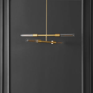 Safavieh CRONOS, 4-Light Adjustable Pendant - Elegant Brass & Clear Glass Design for Modern Home Décor PND4180A