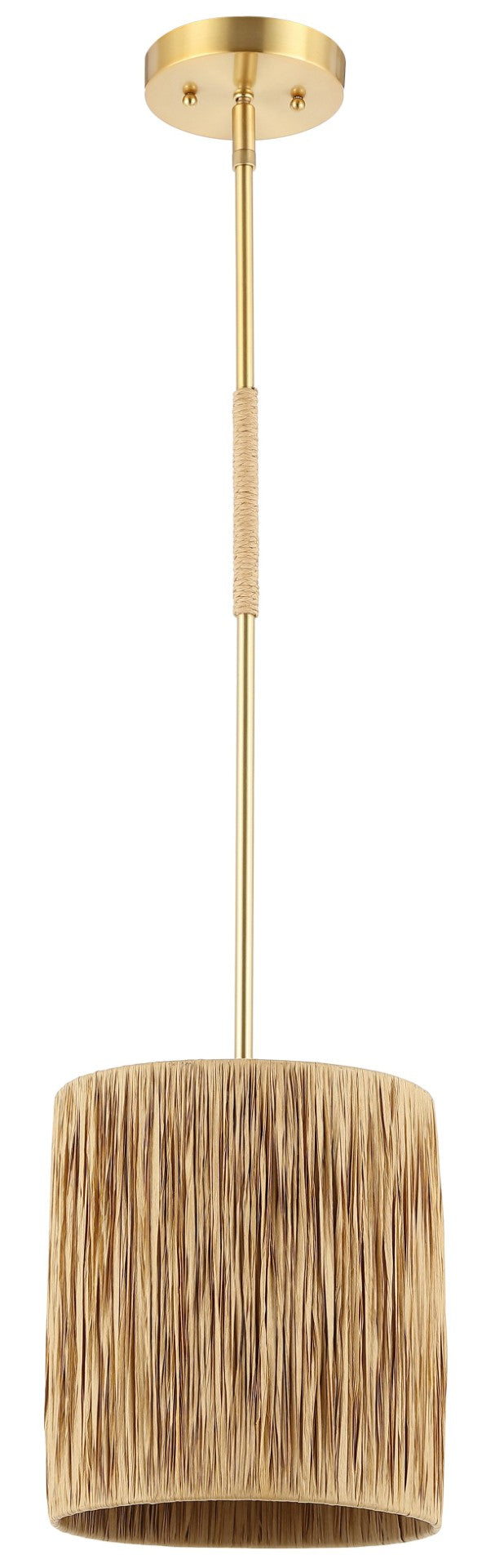 Safavieh SAIJA, 9-Inch Adjustable Pendant Light in Natural Gold - Modern Organic Design for Any Space PND4189A