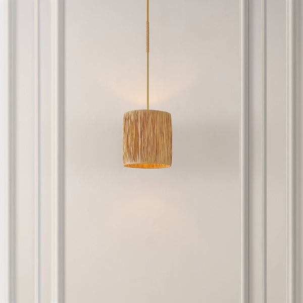 Safavieh SAIJA, 9-Inch Adjustable Pendant Light in Natural Gold - Modern Organic Design for Any Space PND4189A