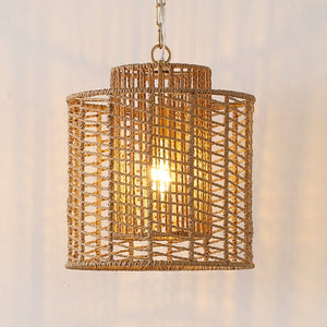 Safavieh RYOA, Adjustable Pendant Light with Paper Shade and Iron Frame for Modern Home Décor and Style Natural / Gold PND4191A