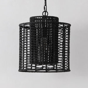 Safavieh RYOA, Adjustable Pendant Light with Paper Shade and Iron Frame for Modern Home Décor and Style Black PND4191B