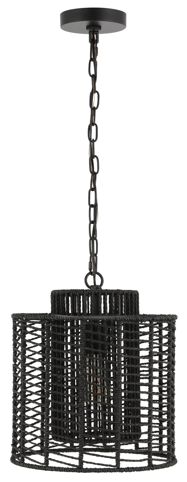 Safavieh RYOA, Adjustable Pendant Light with Paper Shade and Iron Frame for Modern Home Décor and Style Black PND4191B