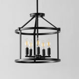 Safavieh Navassa 5 Lt 15 Inch Pendant XII23 Black  PND4193A