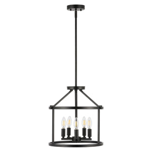 Safavieh Navassa 5 Lt 15 Inch Pendant XII23 Black  PND4193A