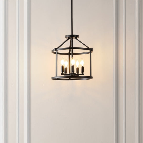 Safavieh Navassa 5 Lt 15 Inch Pendant XII23 Black  PND4193A