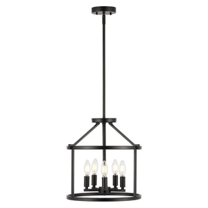 Safavieh Navassa 5 Lt 15 Inch Pendant XII23 Black  PND4193A