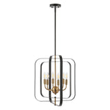 Safavieh Dellyth 6 Lt 20" Pendant XII23 Black / Brass Iron PND4195A