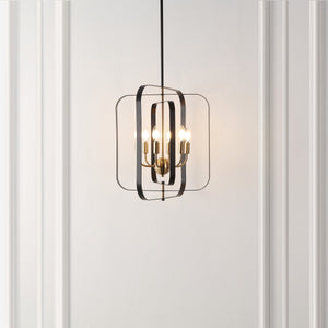 Safavieh Dellyth 6 Lt 20" Pendant XII23 Black / Brass Iron PND4195A