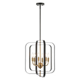 Safavieh Dellyth 6 Lt 20" Pendant XII23 Black / Brass Iron PND4195A