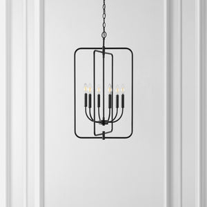 Safavieh Alto 6 Lt 17" Pendant Black  PND4196A