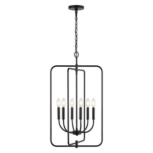 Safavieh Alto 6 Lt 17" Pendant Black  PND4196A